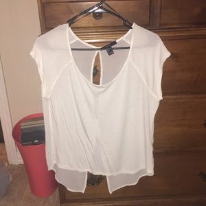 Super cute open back shirt